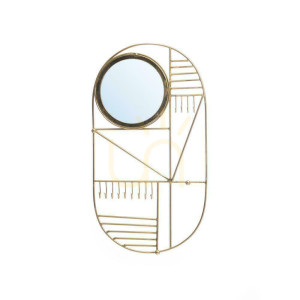 Lustro ścienne BAZAR BIZAR mosiądz żelazo Mirrors 52 cm 28 cm