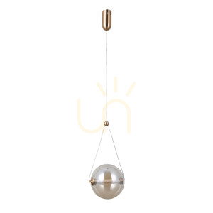 Złota Lampa Wisząca Rastia LED