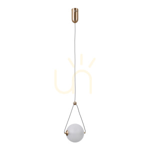 Złota Lampa Wisząca Rastia LED
