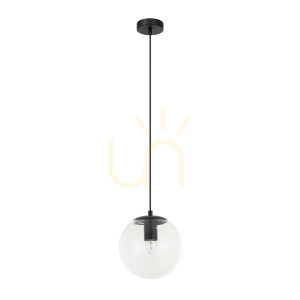Czarna Lampa Wisząca Sarpo E27