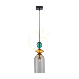 Lampa Wisząca Italux Busco Złote Szkło E27 PND-30263-1C-BRO-SG