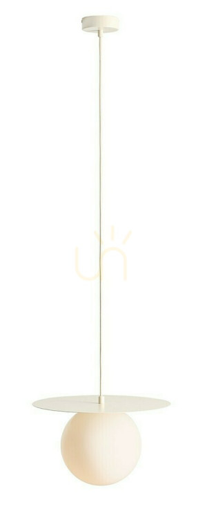 Lampa wisząca Aldex Loop Cream M beżowa szkło metal 1125G9_M