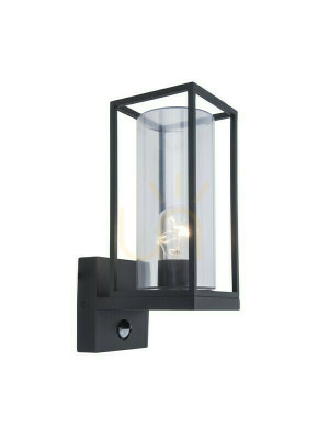 Kinkiet zewnętrzny Lutec Flair 5288802012 z czujnikiem ruchu czarny E27 40W