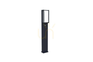 Słupek oświetleniowy Lutec Qubo 7193004118 antracyt LED 16W z czujnikiem ruchu