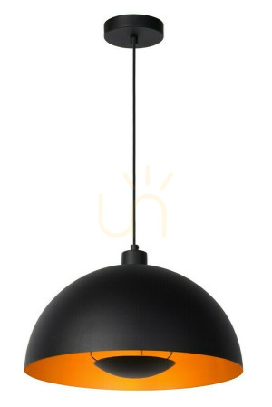 Lampa wisząca Lucide Siemon czarna 40 cm stal E27 LED 45496/01/30