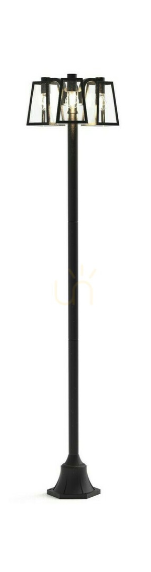 Słupek oświetleniowy Lutec FIA 7290903012 czarny 3-punktowy 186,8 cm IP44