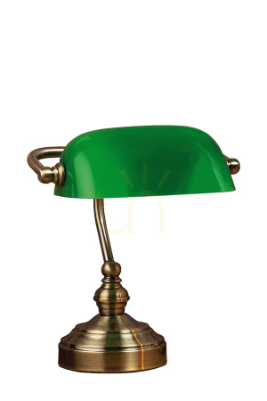 Lampa stołowa Markslojd Bankers zielona metalowa 25 cm 105930