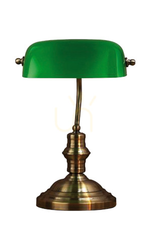 Lampa stołowa Markslojd Bankers zielona metalowa 42 cm 105931