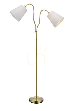 Lampa podłogowa Markslojd Modena 105274 biała 2-punktowa metalowa 152 cm