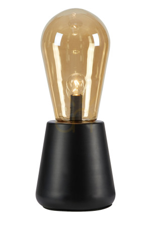 Lampa stołowa Markslojd Brooke 108416 bursztynowa czarna 42 cm