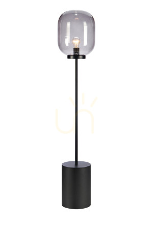 Lampa podłogowa Markslojd Brooklyn 108425 czarna przydymione szkło 131 cm