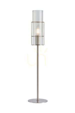 Lampa stołowa Markslojd Tubo 108558 nikiel satynowy szkło transparentne 65 cm