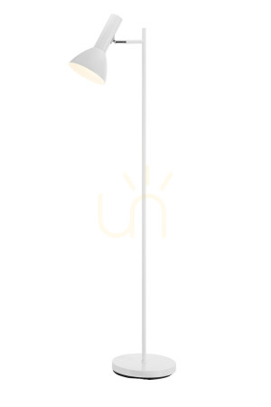 Lampa podłogowa Markslojd Metro 108687 biała stalowa 1-punktowa 137 cm