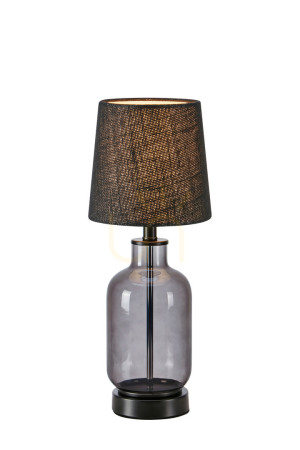 Lampa stołowa Markslojd Costero 108695 czarna szklana 43 cm