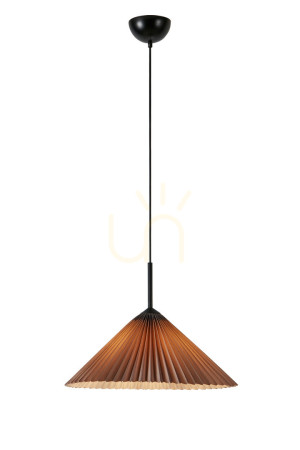 Lampa wisząca Markslojd Plisado 108709 szara 50 cm metalowa
