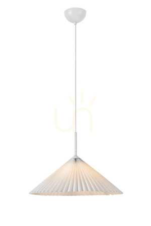 Lampa wisząca Markslojd PLISADO 108711 biała 50 cm metalowa