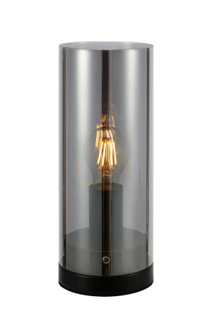 Lampa stołowa Markslojd POST 108734 czarna przydymione szkło 29 cm