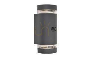 Kinkiet zewnętrzny Lutec Focus 5604014118 z czujnikiem ruchu LED szary