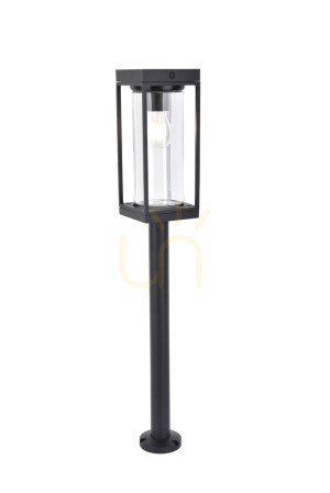 Słupek oświetleniowy ogrodowy Lutec Flair Solar czarny 76 cm E27 LED IP44