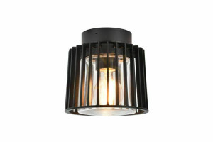 Plafon zewnętrzny Lutec Shyne 6397501012 czarny 16,1 cm aluminium szkło