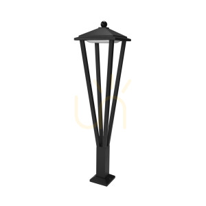 Czarna Lampa Stojąca Ogrodowa Bons LED