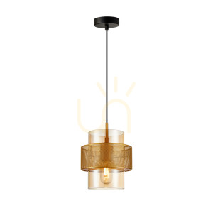 Złota Lampa Wisząca Vinoti E27