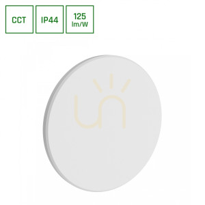 Piatta 12 W Cct 230 V Ip44 180x47 Mm Biały Okrągła Elewacyjna