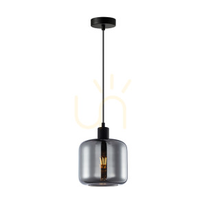 Czarna Lampa Wisząca Maluna E27