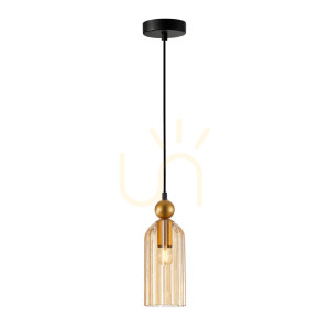 Złota Lampa Wisząca Narisa E27