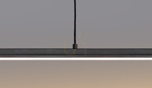 Liniowa lampa zwieszana SLIMA/Z 122C L-610 Czarny struktura