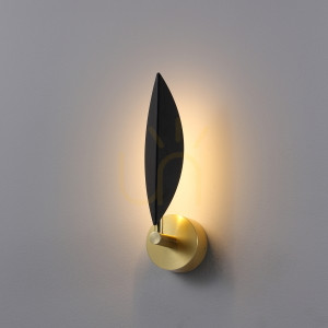 Lampa ścienna BUKET 394 Czarny + złoty