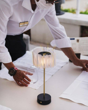 Lampa Nowoczesna Slamp Accordéon Battery Prisma/Black