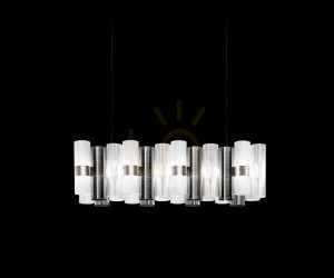 Lampa Wisząca Slamp La Lollo Suspension Linear 100 Pewter