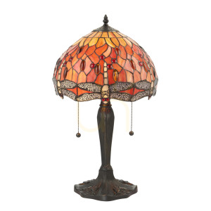 Lampa Stołowa Dragonfly Tiffany Wielokolorowy 64092 Interiors