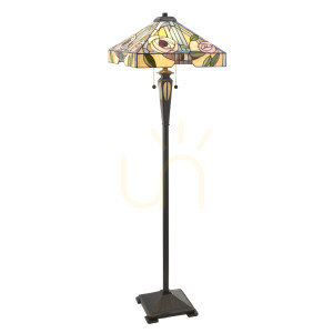 Lampa Stojąca Willow Tiffany Wielokolorowy 64383 Interiors