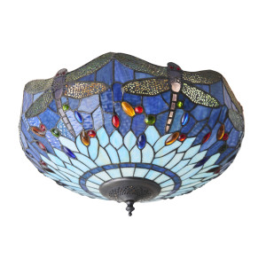 Plafon Dragonfly Tiffany Niebieski 70722 Interiors