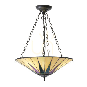 Lampa Wisząca Dark star Tiffany Wielokolorowy 70754 Interiors