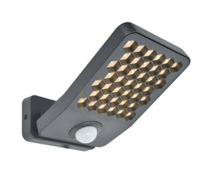Kinkiet zewnętrzny LED Lutec Atlantis 7801607118 szary z czujnikiem ruchu 14W IP54