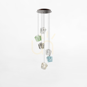 Lampa wisząca Zuma Line COLORE MD3350A-6BL/MIX LED