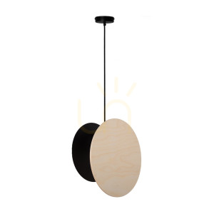Lampa wisząca Sigma TOLA 1xE27 czarna sklejka 40894