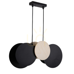 Lampa wisząca Sigma TOLA 2xE27 czarna sklejka 44 cm SKU 40895