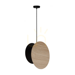 Lampa wisząca Sigma TOLA czarna dąb E27 41091