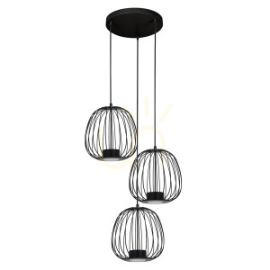 Lampa wisząca Sigma BELL PLUS 3xGX53 czarna 41101