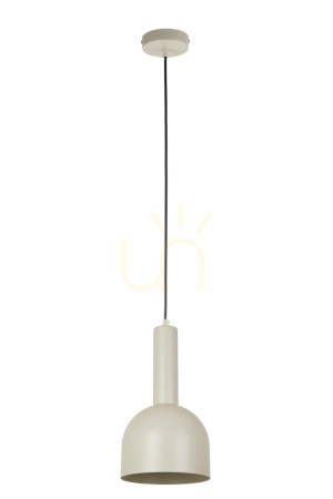 Lampa wisząca Sigma VITRUM 1xE27 szary beż 17 cm stal 41104