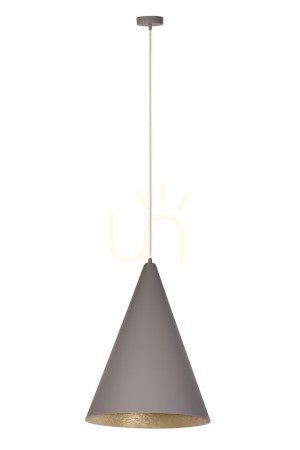 Lampa wisząca Sigma VESUVIO 1xE27 taupe złota 35 cm 41056
