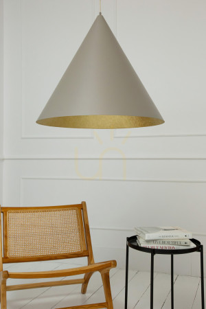 Lampa wisząca Sigma VESUVIO 3xE27 taupe złota 77 cm SKU 41060