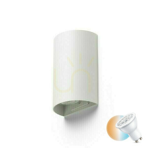 Kinkiet Capri R ścienna Biała 230 V Led Gu10 2x9 W