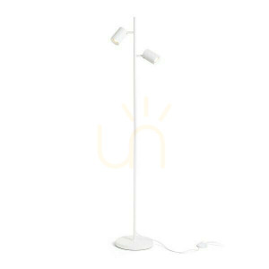 Lampa Stojąca Flynn Ii Podłogowa Biała 230 V Led Gu10 2x9 W