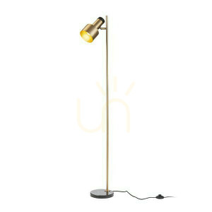 Lampa Stojąca Divina Podłogowa Mosiądz/Decor Czarny 230 V E27 5 W