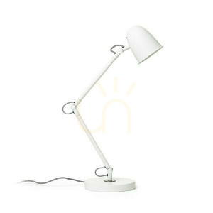 Lampa Stołowa Danny Biała Nikiel Mat 230 V Led E14 5 W